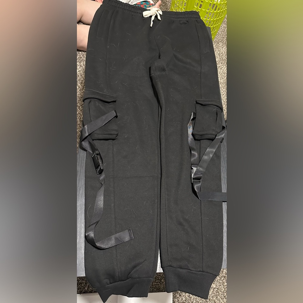 Forever 21 American stitch black sweatpants